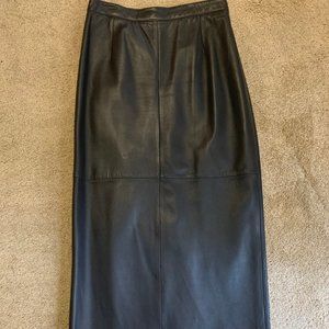 Midi Leather Skirt